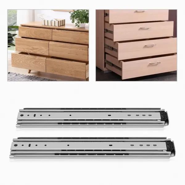 Heavy Duty Drawer Slides 34 Inch Full Extension Ball Bearing Industrial Drawer Slides 3 Section Drawer Tracks and Runners Heavy Duty Drawer Slides 34 Inch Full Extension Ball Bearing Industrial Drawer Slides 3 Section Drawer Tracks and Runners