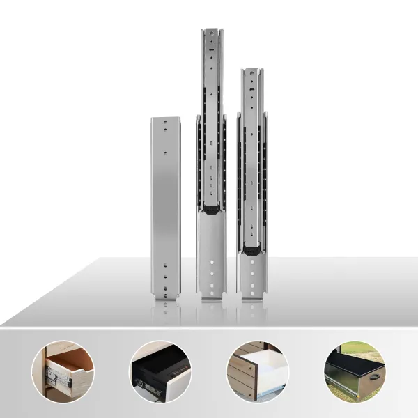 Heavy Duty Drawer Slides Full Extension Ball Bearing Industrial Drawer Slides 3 Section Drawer Tracks and Runners 500 lb Heavy Duty Drawer Slides Full Extension Ball Bearing Industrial Drawer Slides 3 Section Drawer Tracks and Runners 500 lb