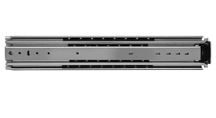 Heavy Duty Drawer Slides 56 Inch Full Extension Ball Bearing Industrial Drawer Slides 3 Section Drawer Tracks and Runners 500 lb Load Capacity Side Mount 1 Pair