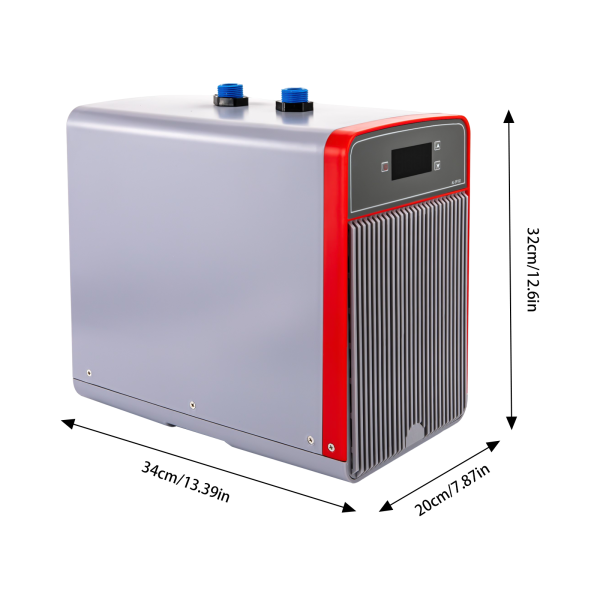 42Gal Aquarium Chiller, 1/10HP Water Chiller for Hydroponics System Fish Tank Coral Reef Tank, Quiet Design, 160L, Grey